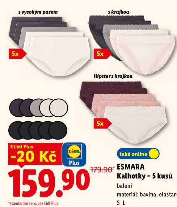ESMARA Kalhotky -5 kusů