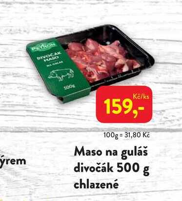 Maso na guláš divočák 500 g chlazené
