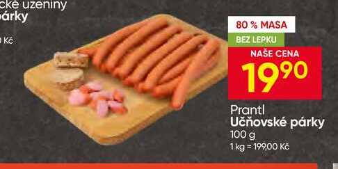 Prantl Učňovské párky 100 g 