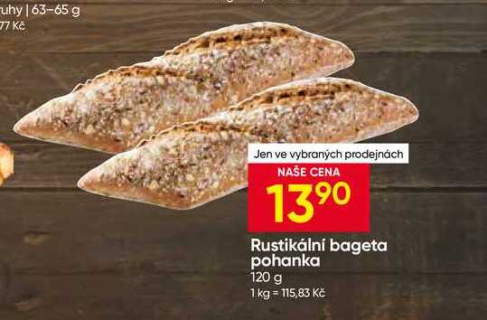 Rustikální bageta pohanka 120 g