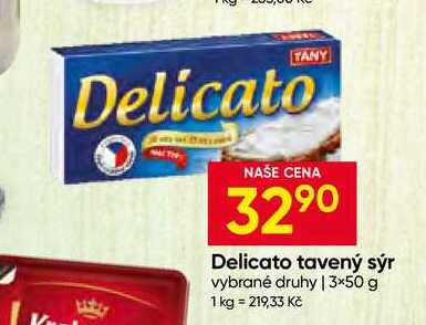 TANY Delicato tavený sýr vybrané druhy 3×50 g