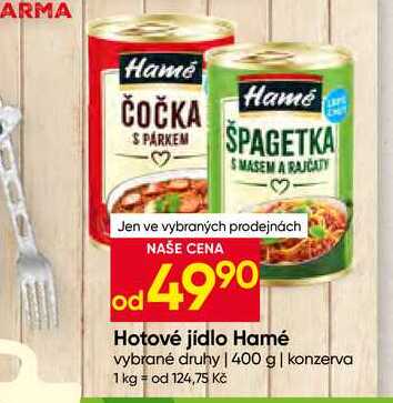Hamé Hotové jídlo 400 g konzerva