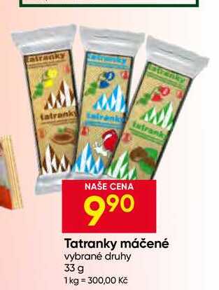 Sedita Tatranky 33g, vybrané druhy