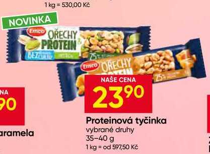 Proteinová tyčinka vybrané druhy 35-40 g