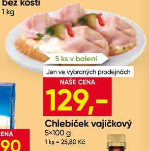 Chlebíček vajíčkový 5×100 g