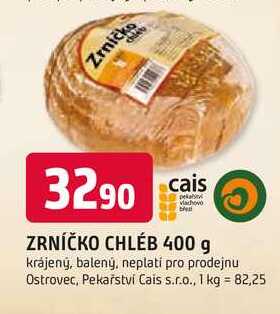 ZRNÍČKO CHLÉB 400 g krájený, balený
