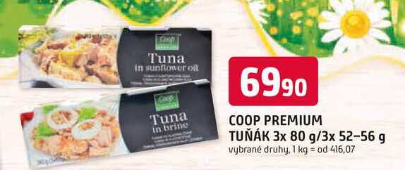 COOP PREMIUM TUŇÁK 3x 80 g
