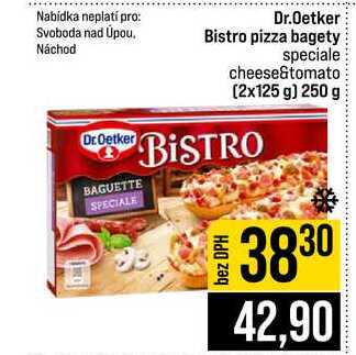 Dr.Oetker Bistro pizza bagety speciale cheese&tomato (2x125 g) 250 g