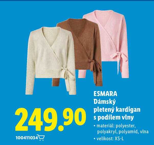 ESMARA Dámský pletený kardigan s podílem vlny