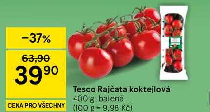 Tesco Rajčata koktejlová, 400 g, balená