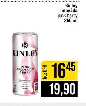 Kinley limonáda pink berry 250 ml