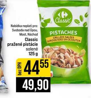 Classic pražené pistácie solené 125 g 