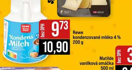 Rewe kondenzované mléko 4% 200 g  v akci