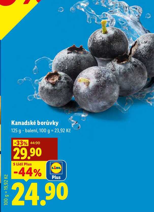 Kanadské borůvky, 125 g balení