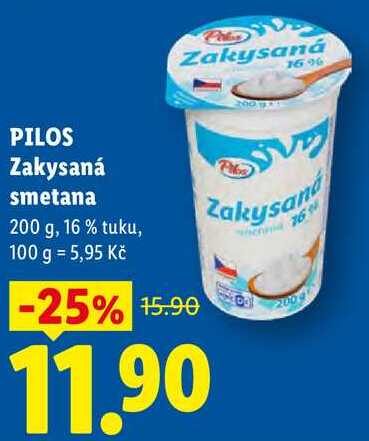 PILOS Zakysaná Zakysaná smetana, 200 g