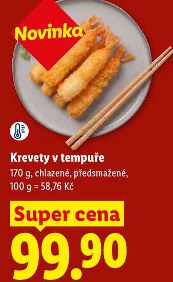 Krevety v tempuře, 170 g, chlazené