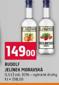 RUDOLF NORAVSKA JELÍNEK MORAVSKÁ 0,5l vol. 30% vybrané druhy