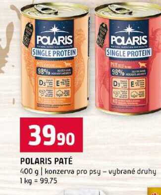POLARIS PATÉ 400 g konzerva pro psy vybrané druhy