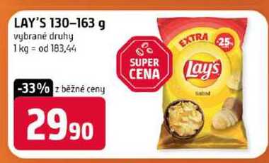LAY'S 130-163 g vybrané druhy