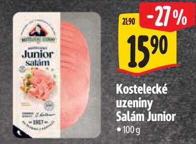 Kostelecké uzeniny Salám Junior, 100g