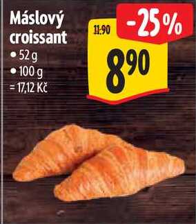 Máslový croissant, 52 g