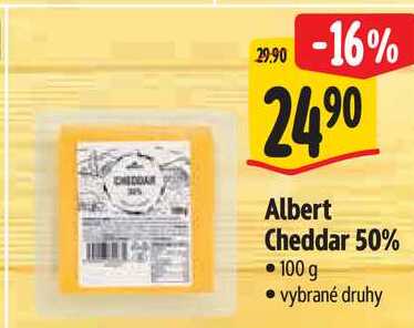 Albert Cheddar 50%, 100 g