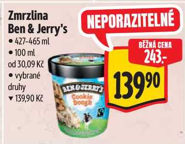 Zmrzlina Ben & Jerry's, 427-465 ml