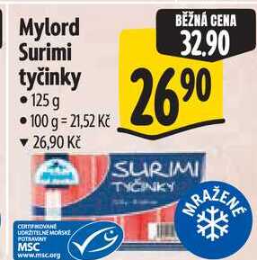 Mylord Surimi tyčinky, 125 g