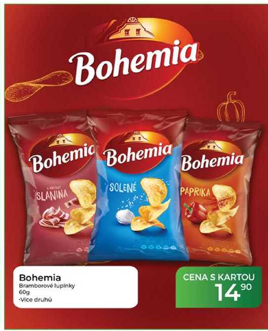 Bohemia Bramborové lupínky 60g