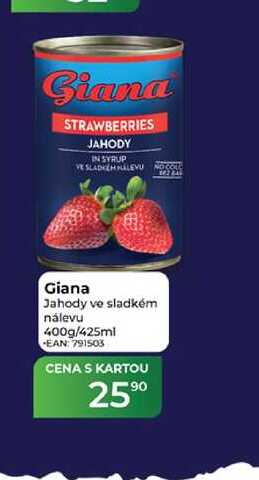 Giana Jahody ve sladkém nálevu 400g/425ml