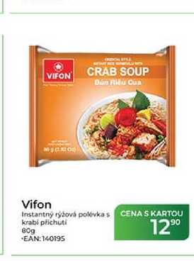 Vifon Instantní rýžová polévka s krabí příchutí 80g
