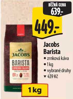 Jacobs Barista zrnková káva, 1 kg