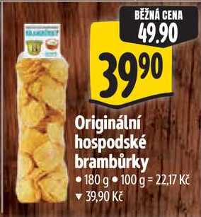 Originální hospodské brambůrky, 180 g