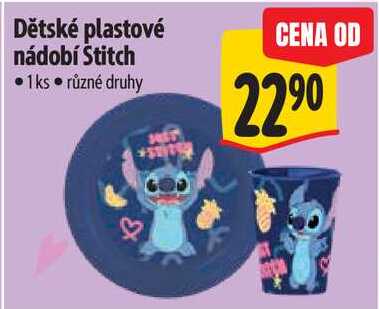 Dětské plastové nádobí Stitch 