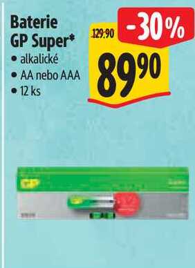 Baterie GP Super, 12 ks