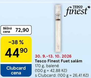 Tesco Finest Fuet salám, 170 g