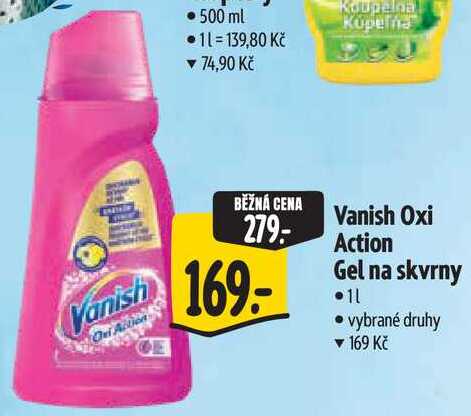 Vanish Oxi Action Gel na skvrny, 1 l