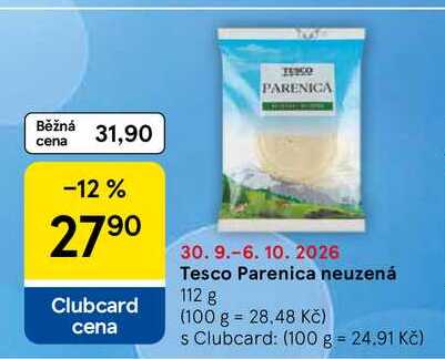Tesco Parenica neuzená, 112 g