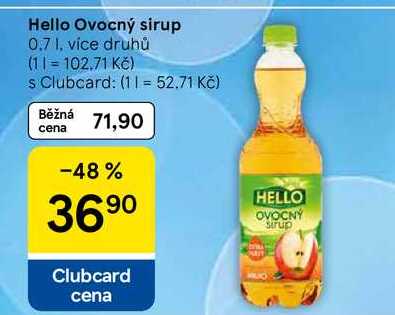 Hello Ovocný sirup, 0.7 l