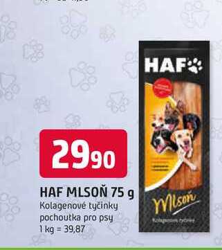 HAF MLSOŇ 75 g Kolagenové tyčinky