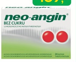 Neo-angin® bez cukru 24 pastilek