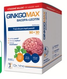 GinkgoMAX® + Bacopa + Lecitin Da Vinci Academia 90 + 30 tobolek