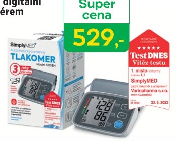 SimplyMed Pažní digitální tlakoměr s adaptérem