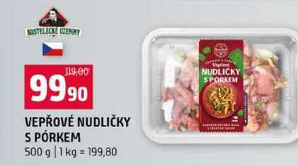 VEPŘOVÉ NUDLIČKY S PÓRKEM 500 g