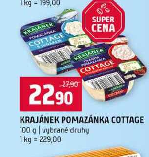 KRAJÁNEK POMAZÁNKA COTTAGE 100 g vybrané druhy 