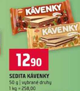 KAVENKY SEDITA KÁVENKY 50 g vybrané druhy