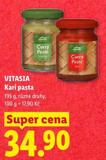 VITASIA Kari pasta, 195 g, různé druhy 