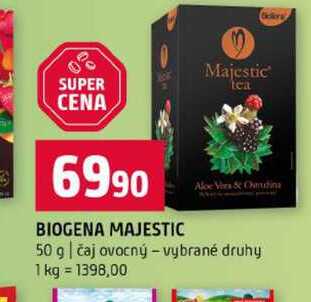 BIOGENA MAJESTIC 50 g čaj ovocný vybrané druhy