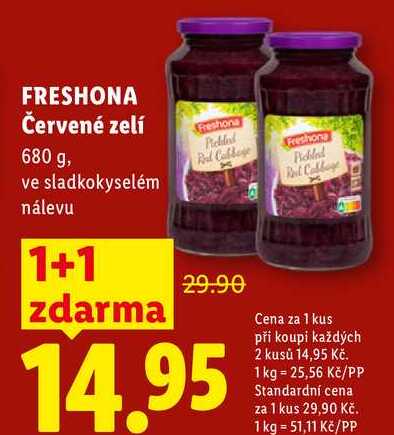 FRESHONA Červené zelí, 680 g