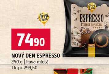 NOVÝ DEN ESPRESSO 250 g káva mletá 